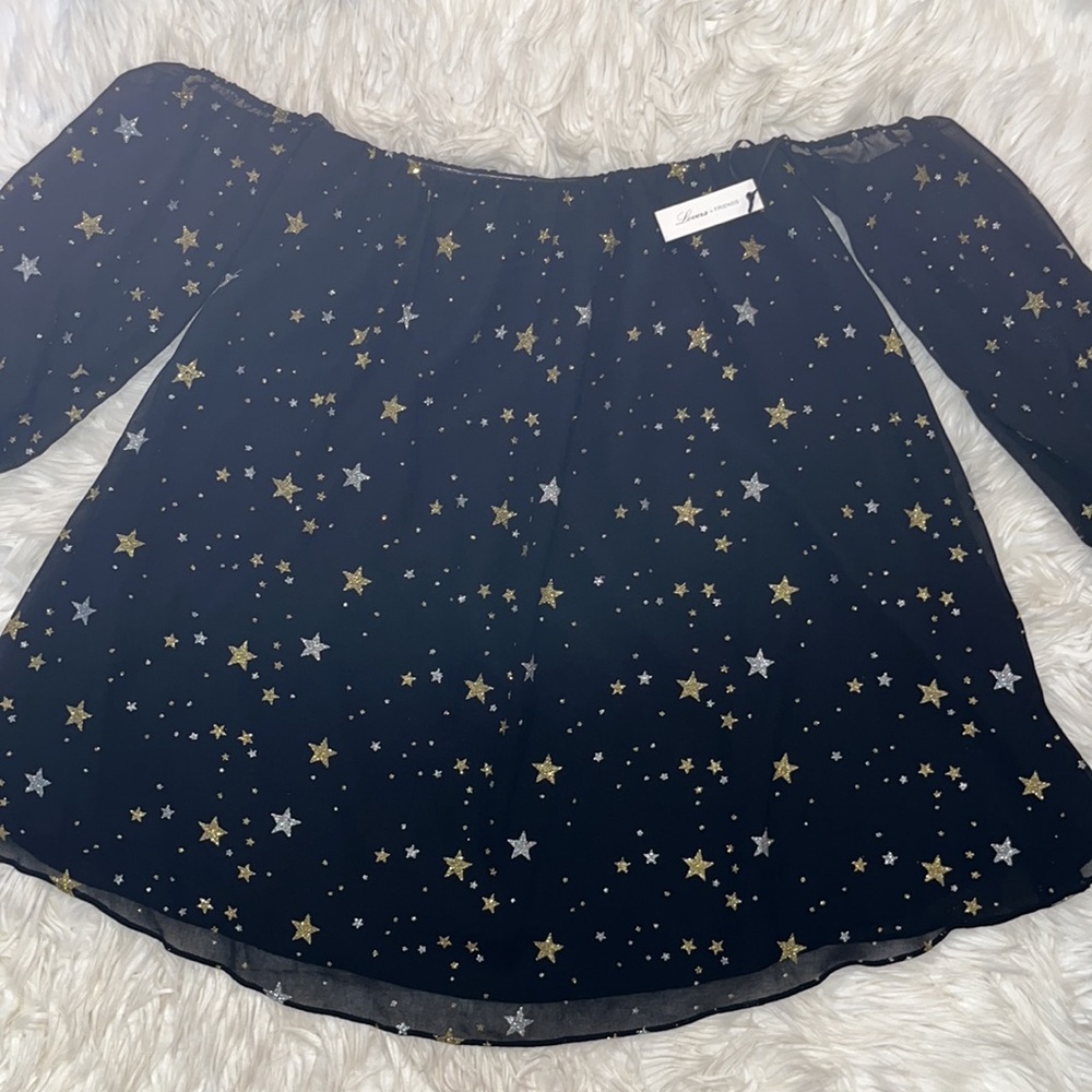NWT Lovers + Friends Monique Dress ~ in Black & Gold - Picture 6 of 16